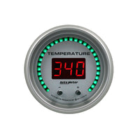 Autometer 52.4mm Silver Switchable 60-340 Degrees F/40-170 Degrees C Ultra-Lite Elite Digital Gauge - Burkken Auto Parts