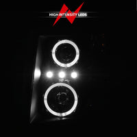 ANZO 2007-2013 Chevrolet Silverado 1500 Projector Headlights w/ Halo Black - Burkken Auto Parts