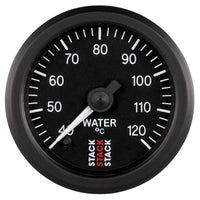 Autometer Stack 52mm 40-120 Deg C 1/8in NPTF Male Pro Stepper Motor Water Temp Gauge - Black - Burkken Auto Parts