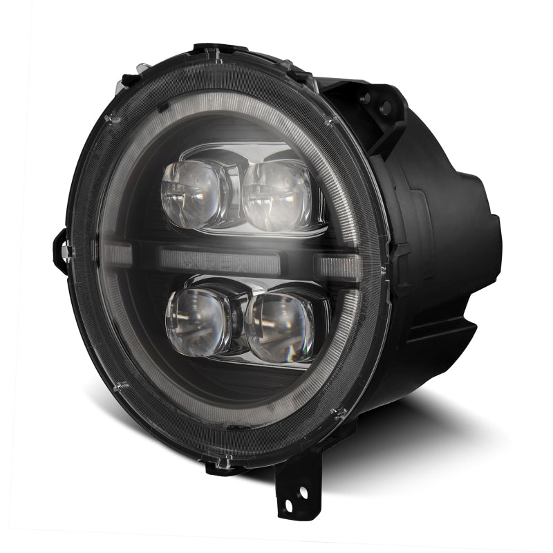 AlphaRex 18-23 Jeep Wrangler JL/Gladiator JT LED Proj Headlights Black w/ Activ Light/Seq Signal/DRL - Burkken Auto Parts