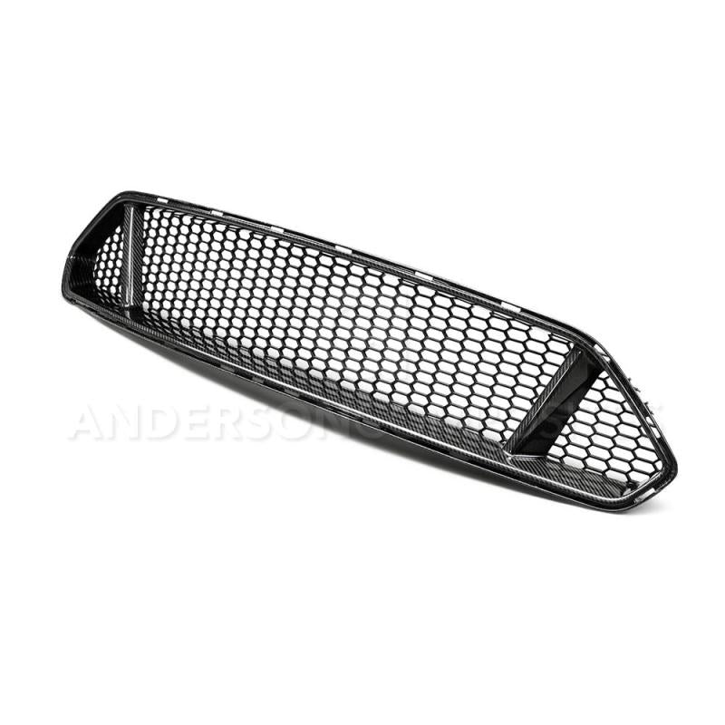 Anderson Composites 2018 Ford Mustang Type-GT Carbon Fiber Upper Grille - Burkken Auto Parts