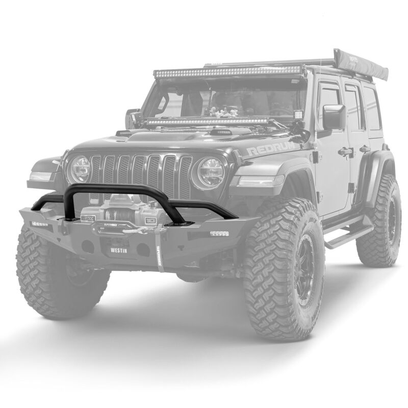 Westin 20-25 Jeep Gladiator / 18-25 Wrangler JL XTS Round Bull Bar - Tex. Blk - Burkken Auto Parts