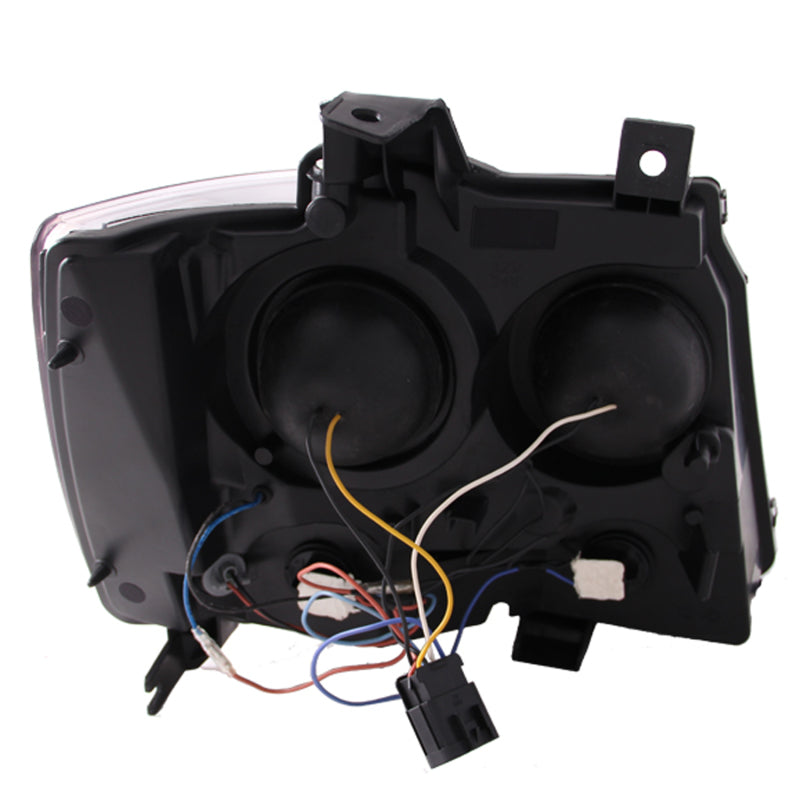 ANZO 2007-2013 Chevrolet Avalanche Projector Headlights w/ U-Bar Black - Burkken Auto Parts