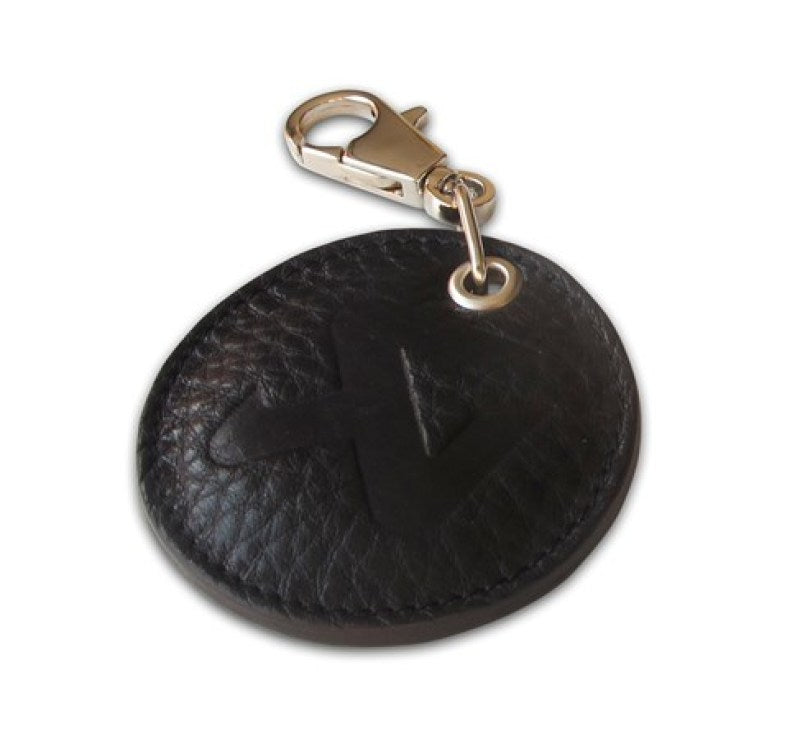 Akrapovic Round Leather Keychain - black - Burkken Auto Parts
