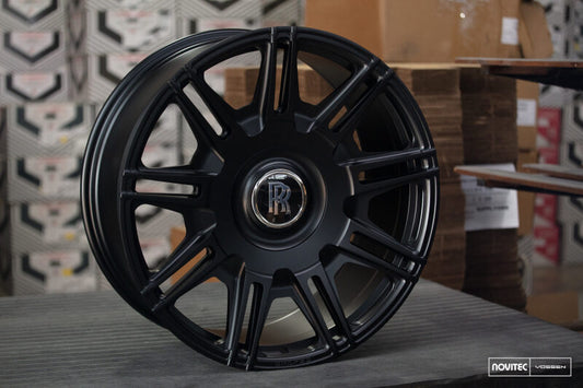 Vossen x Novitec SP2 22x10.5 - 5x120 BP - ET26 - Satin Black Rolls-Royce Wraith/Ghost/Dawn Rr Wheel