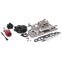 Edelbrock Pro Flo 4 Fuel Inject Kit Seq Port BBC Oval Port 850 Max HP 60 LbHr Injec Satin w/o Tablet - Burkken Auto Parts