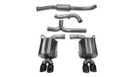 Corsa 2011-2014 Subaru Impreza Sedan STI 2.5L Turbo Manual Black Sport Cat-Back Exhaust - Burkken Auto Parts