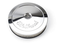 Edelbrock Air Cleaner Pro-Flo Series Round Steel Top Paper Element 10In Dia X 3 5In Chrome - Burkken Auto Parts