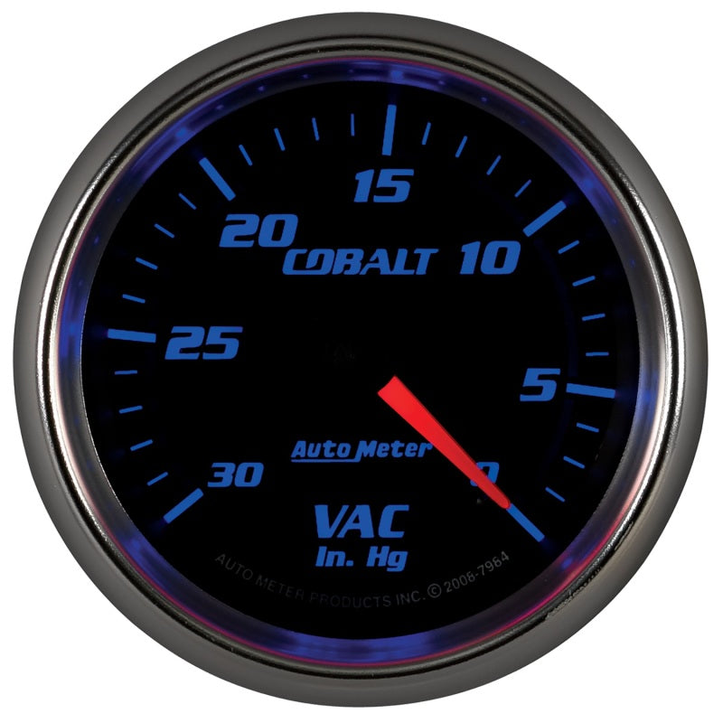 Autometer Cobalt 2-5/8in. / 0-30 IN HG / Mechanical Vacuum Gauge - Burkken Auto Parts