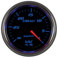 Autometer Cobalt 2-5/8in. / 0-30 IN HG / Mechanical Vacuum Gauge - Burkken Auto Parts