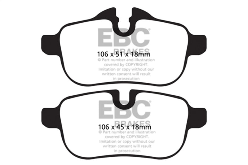 EBC 09+ BMW Z4 3.0 (E89) Greenstuff Rear Brake Pads - Burkken Auto Parts