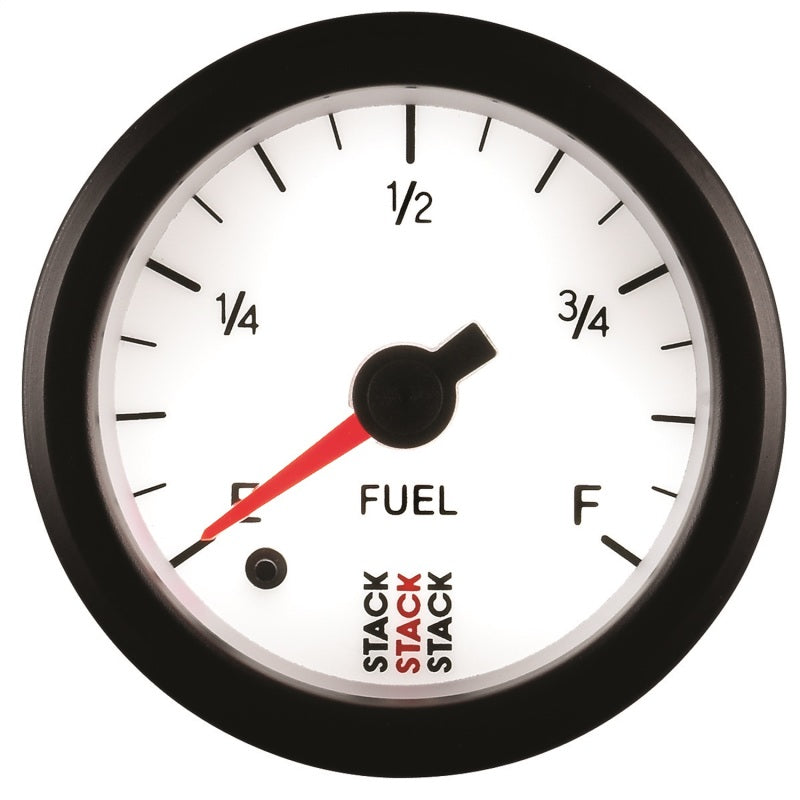 Autometer Stack 52mm 0-280 Ohm Programmable Pro Stepper Motor Fuel Level Gauge - White - Burkken Auto Parts