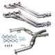 BBK 05-10 Ford Mustang GT 1 5/8 Long Tube Headers w/High Flow Catted X-Pipe (Silver Ceramic) - Burkken Auto Parts