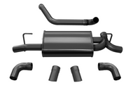 Corsa 2018-2025 Jeep Wrangler JL 2.5in Dual Rear Turn Down Exit Black Sport Axle-Back Exhaust - Burkken Auto Parts