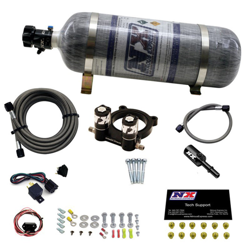 Nitrous Express Ford 2.3L Ecoboost Nitrous Plate Kit w/12lb Bottle - Burkken Auto Parts