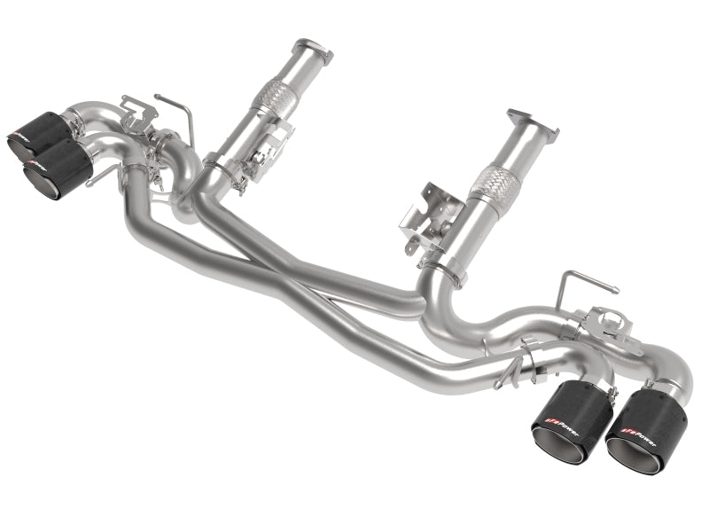 AFe MACH Force-Xp 304 Stainless Steel Cat-Back Exhaust Carbon 2020 Chevrolet Corvette C8 - Burkken Auto Parts