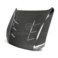 Anderson Composites 2018 Ford Mustang GT Type-SA Style Heat Extractor Double Sided Carbon Fiber Hood - Burkken Auto Parts