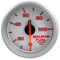 Autometer Airdrive 2-1/6in Fuel Pressure Gauge 0-100 PSI - Silver - Burkken Auto Parts