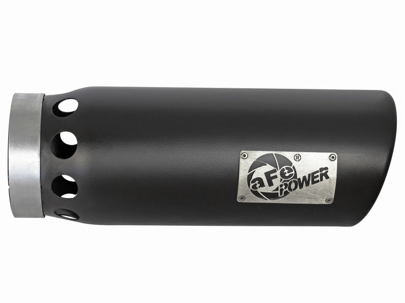 aFe MACHForce XP Cat-Back SS-304 5in Interooled Exhaust Tip 5in In x 6in Outx16inL Bolt-On Right Blk - Burkken Auto Parts