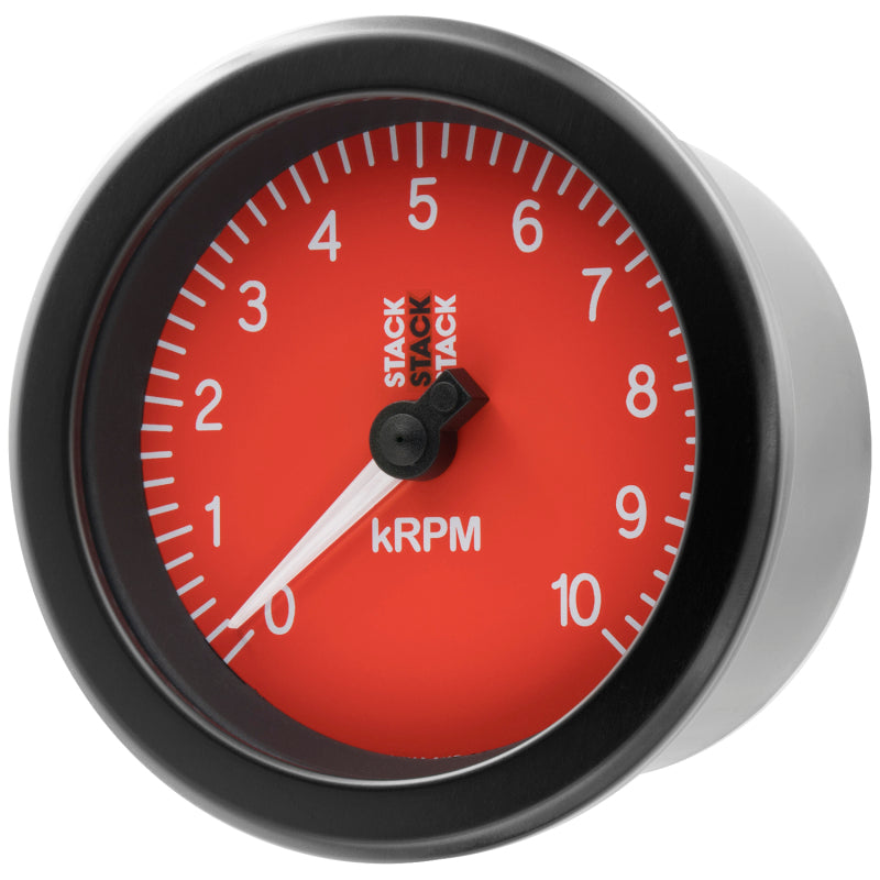 Autometer Stack Sport 88mm 0-10K RPM Tachometer - Red - Burkken Auto Parts
