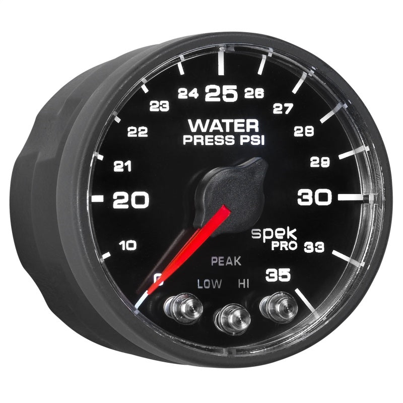Autometer Spek-Pro - Nascar 2-1/16in Water Press 0- 35 psi Bfb Sp - Burkken Auto Parts