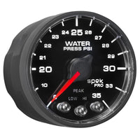 Autometer Spek-Pro - Nascar 2-1/16in Water Press 0- 35 psi Bfb Sp - Burkken Auto Parts