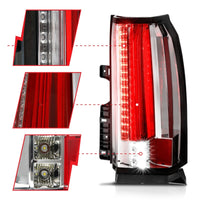 ANZO 2015-2017 Chevrolet Suburban/Tahoe LED Taillights Chrome - Burkken Auto Parts