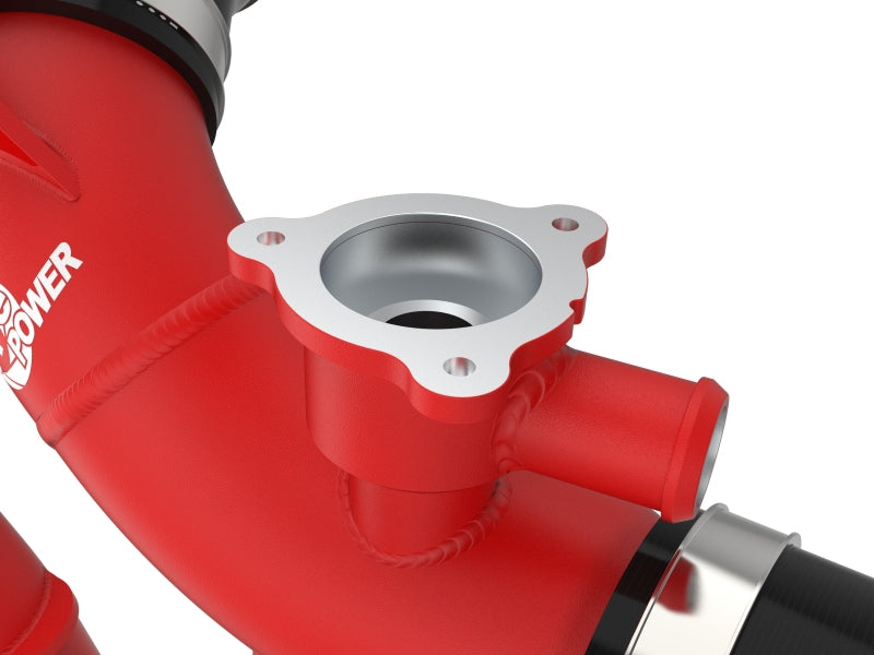 aFe 23-24 Toyota Sequoia V6-3.4L Hybrid BladeRunner 2.5in Aluminum Hot Charge Pipe - Red - Burkken Auto Parts