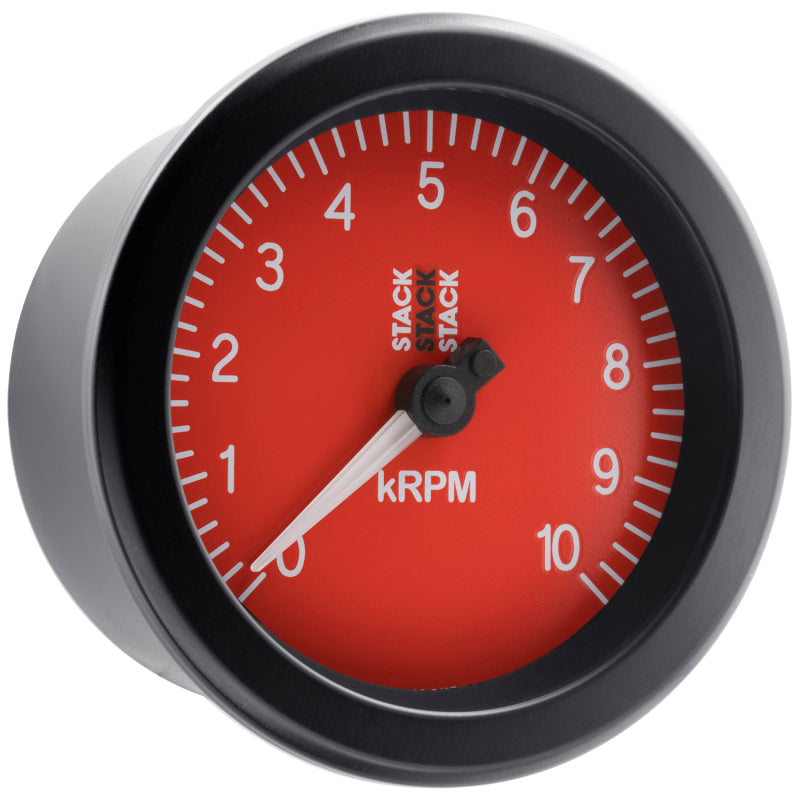 Autometer Stack Sport 88mm 0-10K RPM Tachometer - Red - Burkken Auto Parts