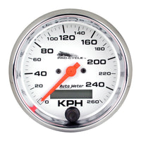 Autometer Pro-Cycle Gauge Speedo 3 3/4in 160 Mph Elec White - Burkken Auto Parts