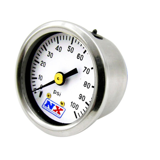 Nitrous Express Fuel Pressure Gauge (0-100 PSI) - Burkken Auto Parts