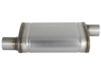 aFe MACH Force-Xp 409 SS Muffler 2.5in Offset Inlet/2.5in Offset Outlet 14in L x 9in W x 4in H Body - Burkken Auto Parts