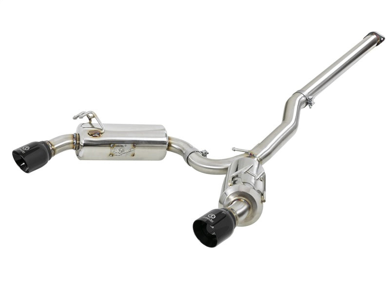 aFe Takeda 3in. to 2.5in. 304 SS C/B Exhaust 08-15 Mitsubishi Lancer EVO I4-2.0L (t) - Black Tips - Burkken Auto Parts
