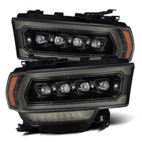 AlphaRex 19-21 Ram 2500 NOVA LED Proj Headlights Plank Style Alpha Blk w/Activ Light/Seq Signal/DRL - Burkken Auto Parts
