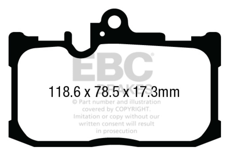EBC 13+ Lexus GS350 3.5 F-Sport RWD Greenstuff Front Brake Pads - Burkken Auto Parts