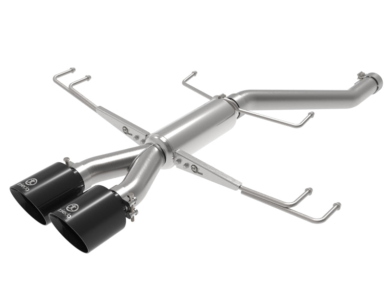 aFe Takeda 2.5in 304SS Axle-Back Exhaust System 17-19 Honda Civic Type R L4-2.0L (t) - Black Tip - Burkken Auto Parts