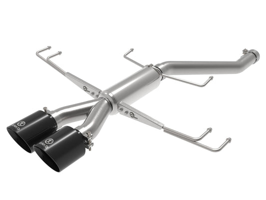 aFe Takeda 2.5in 304SS Axle-Back Exhaust System 17-19 Honda Civic Type R L4-2.0L (t) - Black Tip - Burkken Auto Parts
