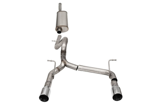 Corsa 2018-2025 Jeep Wrangler JLU 3.6L 2.75in Sport Cat-Back Exhaust w/ 4in Tips - Burkken Auto Parts