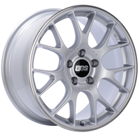 BBS CH-R 18x9 5x120 ET44 Brilliant Silver Polished Rim Protector Wheel -82mm PFS/Clip Required - Burkken Auto Parts