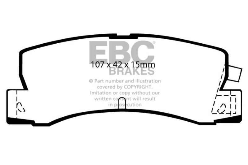 EBC 89-92 Geo Prizm 1.6 SL Greenstuff Rear Brake Pads - Burkken Auto Parts