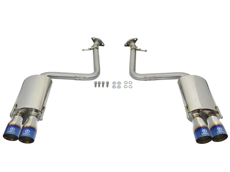 aFe Takeda 16-17 Lexus RC 200T 2.0L (t) 2in. SS Axle-Back Exhaust System w/Polished Blue Tips - Burkken Auto Parts