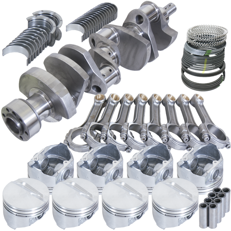 Eagle Chevy 350 1Pc 3.750in Crank 6.000in I-Beam Rod 4.060in Pistons 153 Tooth FP Balanced Assembly - Burkken Auto Parts