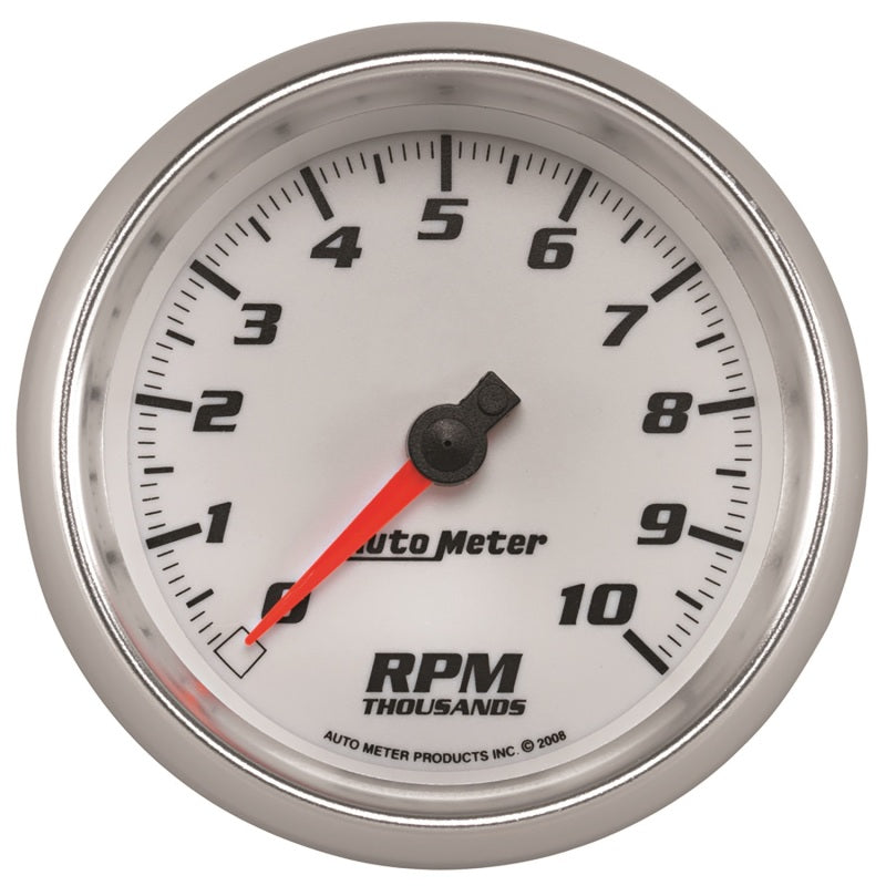 Autometer Pro-Cycle Gauge Tachometer 3 3/8in 10K Rpm White - Burkken Auto Parts