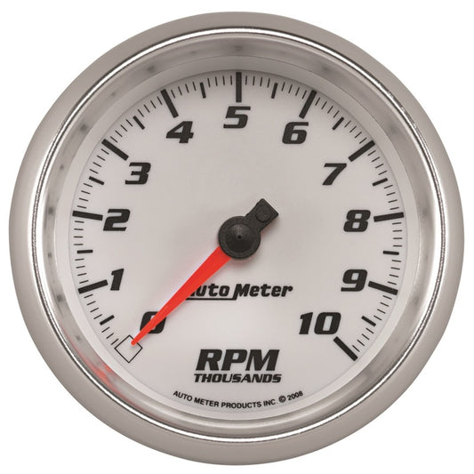 Autometer Pro-Cycle Gauge Tachometer 3 3/8in 10K Rpm White - Burkken Auto Parts