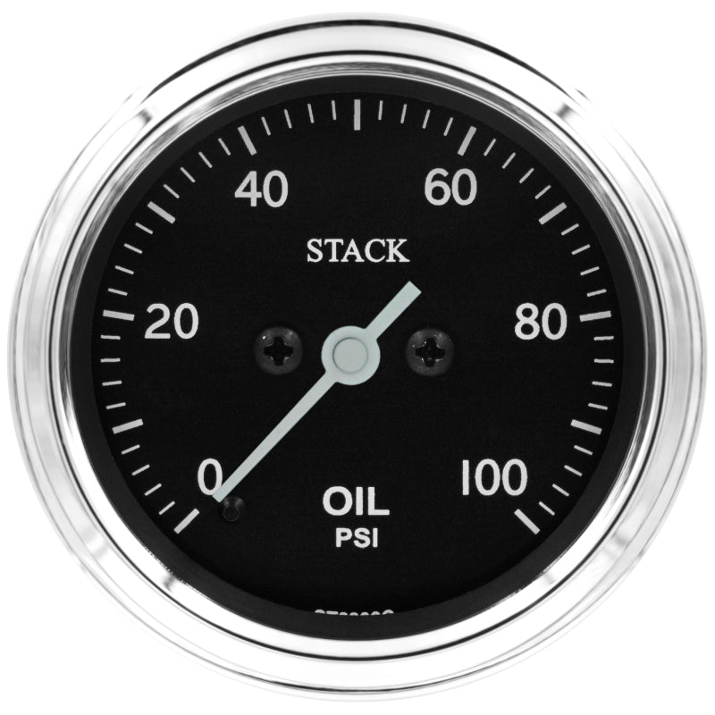 Autometer Stack 52mm 0-100 PSI 1/8in NPTF Male Pro Stepper Motor Oil Pressure Gauge - Classic - Burkken Auto Parts