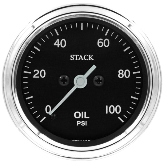 Autometer Stack 52mm 0-100 PSI 1/8in NPTF Male Pro Stepper Motor Oil Pressure Gauge - Classic - Burkken Auto Parts