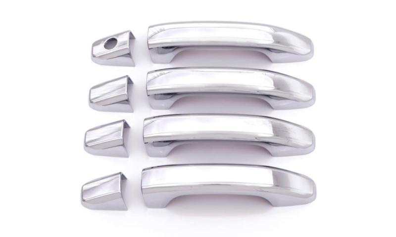 AVS 14-18 Chevy Silverado 1500 Door Handle Covers (4 Door) 8pc Set - Chrome - Burkken Auto Parts