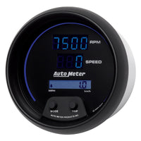 Autometer 85.7mm Black Digital 8000rpm/160mph or 260kmph Electric Tachometer/Speedometer Combo - Burkken Auto Parts