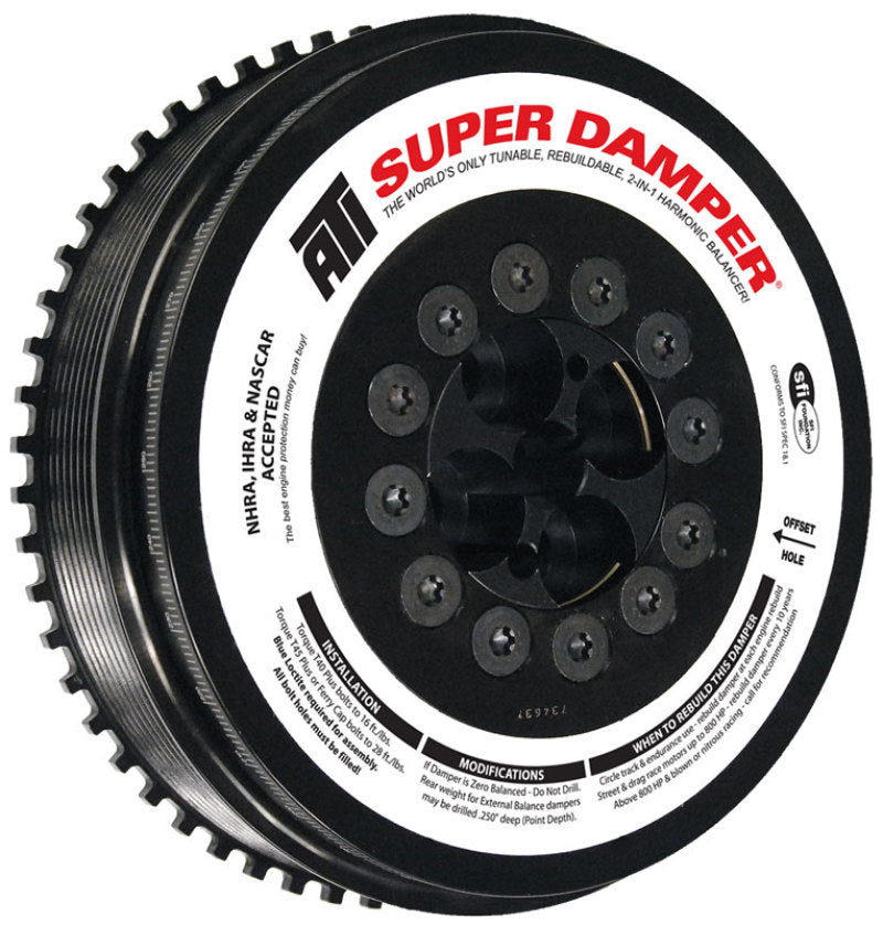 ATI Damper - 7.98in - Steel - 8 Grv - Cummins - 07.5-15 6.7L w/Reluctor Wheel - 3 Ring Hvy - Diesel - Burkken Auto Parts