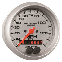 Autometer Marine Silver 3-3/8in. 140MPH GPS Speedometer Gauge - Burkken Auto Parts